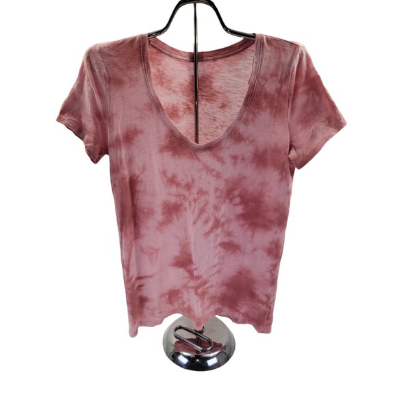 Victoria's Secret Tops - NWT Victoria's Secret Pink Petite V-neck Short Sleeve Shirt Tye Dye Size S/P